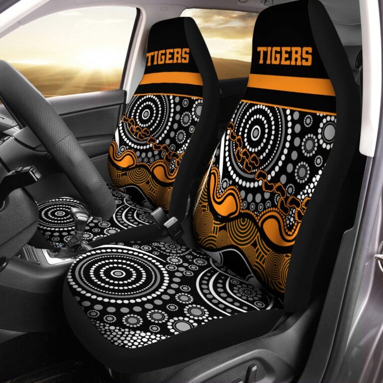 National Rugby League store - Loyal fans of Wests Tigers's Set 2 Car Seat Cover:vintage National Rugby League suit,uniform,apparel,shirts,merch,hoodie,jackets,shorts,sweatshirt,outfits,clothes