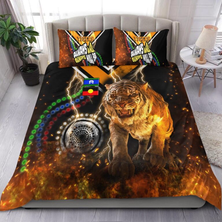National Rugby League store - Loyal fans of Wests Tigers's Bedding Duvet Cover + 1/2 Pillow Cases:vintage National Rugby League suit,uniform,apparel,shirts,merch,hoodie,jackets,shorts,sweatshirt,outfits,clothes