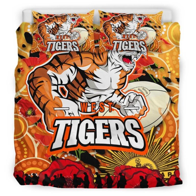 National Rugby League store - Loyal fans of Wests Tigers's Bedding Duvet Cover + 1/2 Pillow Cases:vintage National Rugby League suit,uniform,apparel,shirts,merch,hoodie,jackets,shorts,sweatshirt,outfits,clothes