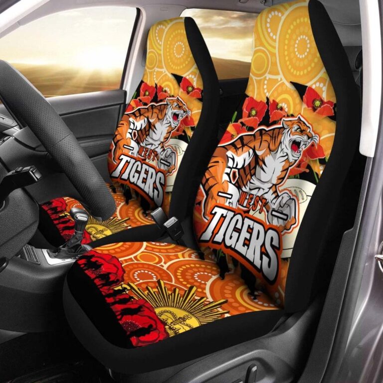 National Rugby League store - Loyal fans of Wests Tigers's Set 2 Car Seat Cover:vintage National Rugby League suit,uniform,apparel,shirts,merch,hoodie,jackets,shorts,sweatshirt,outfits,clothes