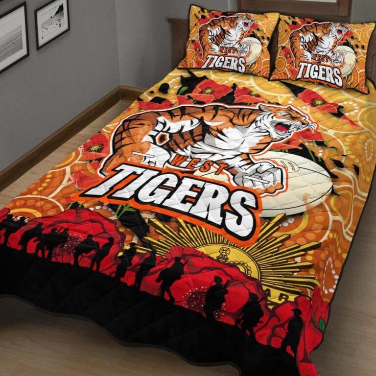 National Rugby League store - Loyal fans of Wests Tigers's Quilt + 1/2 Pillow Cases:vintage National Rugby League suit,uniform,apparel,shirts,merch,hoodie,jackets,shorts,sweatshirt,outfits,clothes