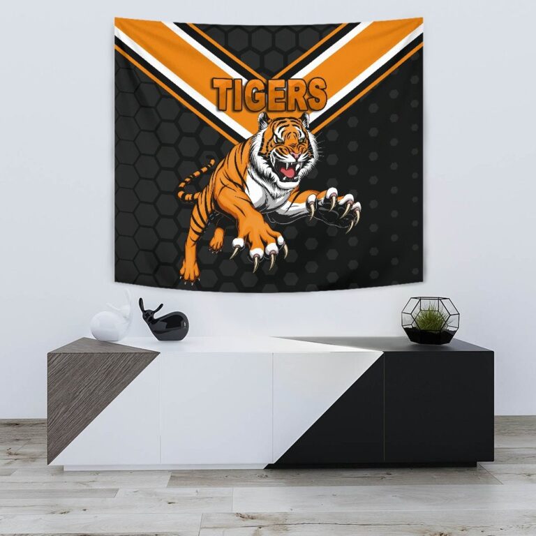 National Rugby League store - Loyal fans of Wests Tigers's Wall Tapestry:vintage National Rugby League suit,uniform,apparel,shirts,merch,hoodie,jackets,shorts,sweatshirt,outfits,clothes
