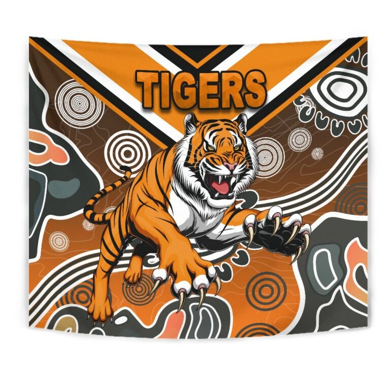 National Rugby League store - Loyal fans of Wests Tigers's Wall Tapestry:vintage National Rugby League suit,uniform,apparel,shirts,merch,hoodie,jackets,shorts,sweatshirt,outfits,clothes