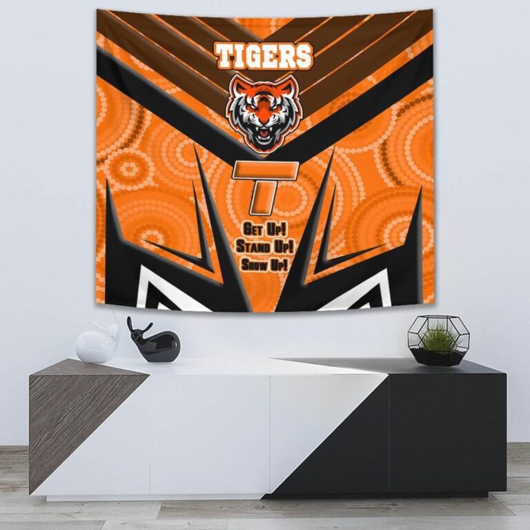 National Rugby League store - Loyal fans of Wests Tigers's Wall Tapestry:vintage National Rugby League suit,uniform,apparel,shirts,merch,hoodie,jackets,shorts,sweatshirt,outfits,clothes