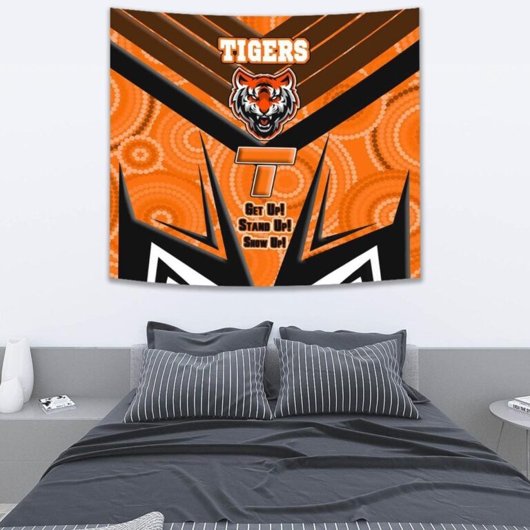 National Rugby League store - Loyal fans of Wests Tigers's Wall Tapestry:vintage National Rugby League suit,uniform,apparel,shirts,merch,hoodie,jackets,shorts,sweatshirt,outfits,clothes