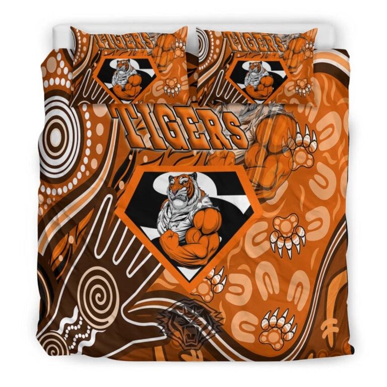 National Rugby League store - Loyal fans of Wests Tigers's Bedding Duvet Cover + 1/2 Pillow Cases:vintage National Rugby League suit,uniform,apparel,shirts,merch,hoodie,jackets,shorts,sweatshirt,outfits,clothes