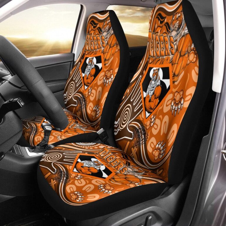 National Rugby League store - Loyal fans of Wests Tigers's Set 2 Car Seat Cover:vintage National Rugby League suit,uniform,apparel,shirts,merch,hoodie,jackets,shorts,sweatshirt,outfits,clothes