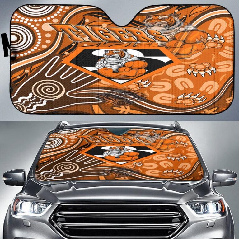 National Rugby League store - Loyal fans of Wests Tigers's Auto Sun Shades:vintage National Rugby League suit,uniform,apparel,shirts,merch,hoodie,jackets,shorts,sweatshirt,outfits,clothes