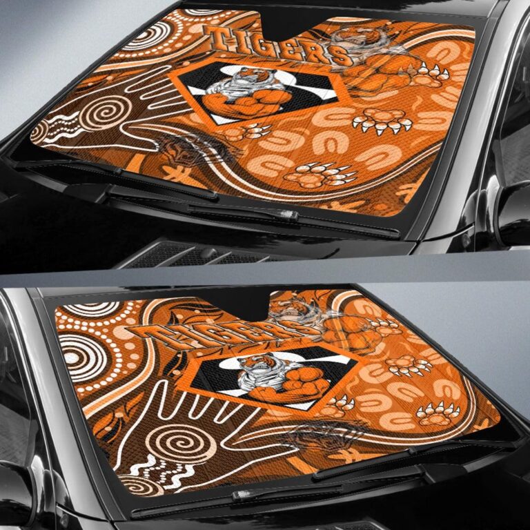 National Rugby League store - Loyal fans of Wests Tigers's Auto Sun Shades:vintage National Rugby League suit,uniform,apparel,shirts,merch,hoodie,jackets,shorts,sweatshirt,outfits,clothes