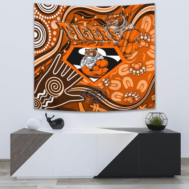 National Rugby League store - Loyal fans of Wests Tigers's Wall Tapestry:vintage National Rugby League suit,uniform,apparel,shirts,merch,hoodie,jackets,shorts,sweatshirt,outfits,clothes