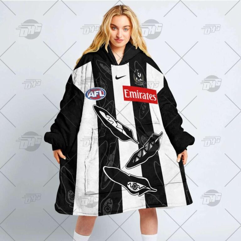 Australian Football League store - Loyal fans of Collingwood Football Club's Unisex Oodie,Kid Oodie:vintage Australian Football League suit,uniform,apparel,shirts,merch,hoodie,jackets,shorts,sweatshirt,outfits,clothes