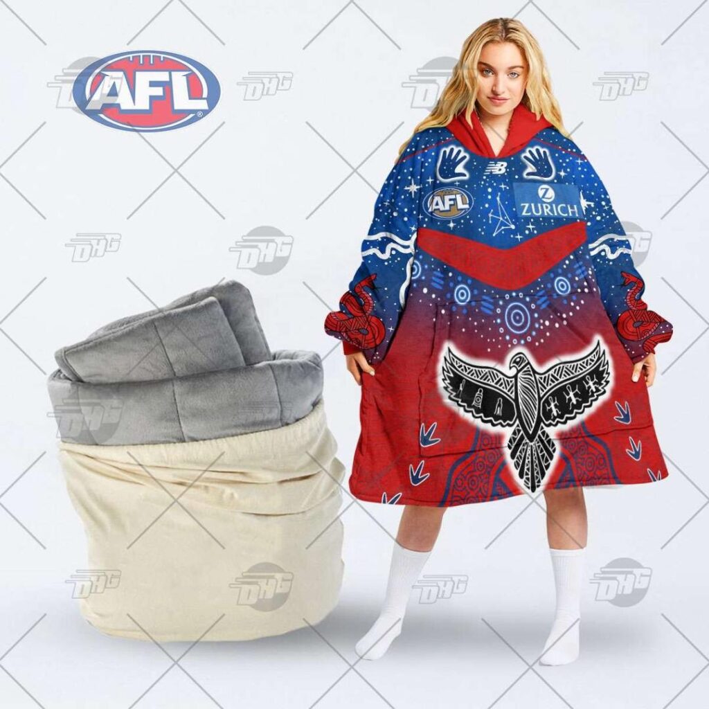 Australian Football League store - Loyal fans of Melbourne Football Club's Unisex Oodie,Kid Oodie:vintage Australian Football League suit,uniform,apparel,shirts,merch,hoodie,jackets,shorts,sweatshirt,outfits,clothes