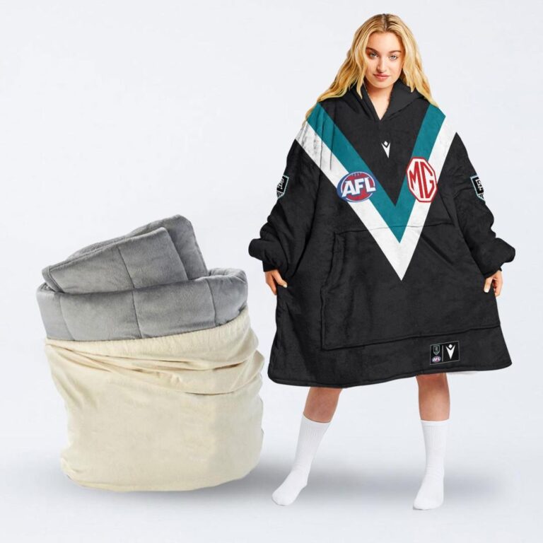 Australian Football League store - Loyal fans of Port Adelaide Football Club's Unisex Oodie,Kid Oodie:vintage Australian Football League suit,uniform,apparel,shirts,merch,hoodie,jackets,shorts,sweatshirt,outfits,clothes