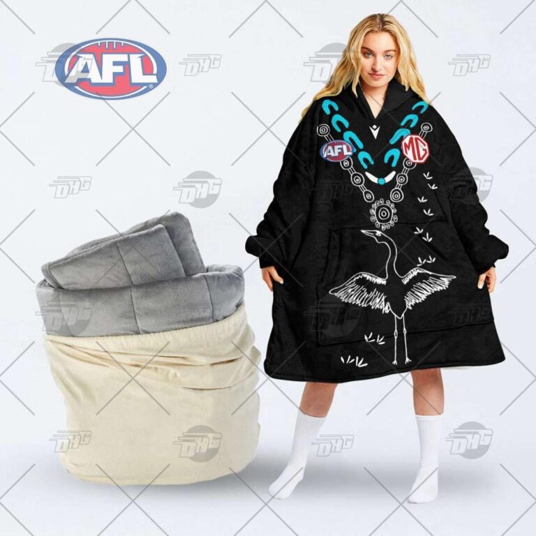 Australian Football League store - Loyal fans of Port Adelaide Football Club's Unisex Oodie,Kid Oodie:vintage Australian Football League suit,uniform,apparel,shirts,merch,hoodie,jackets,shorts,sweatshirt,outfits,clothes