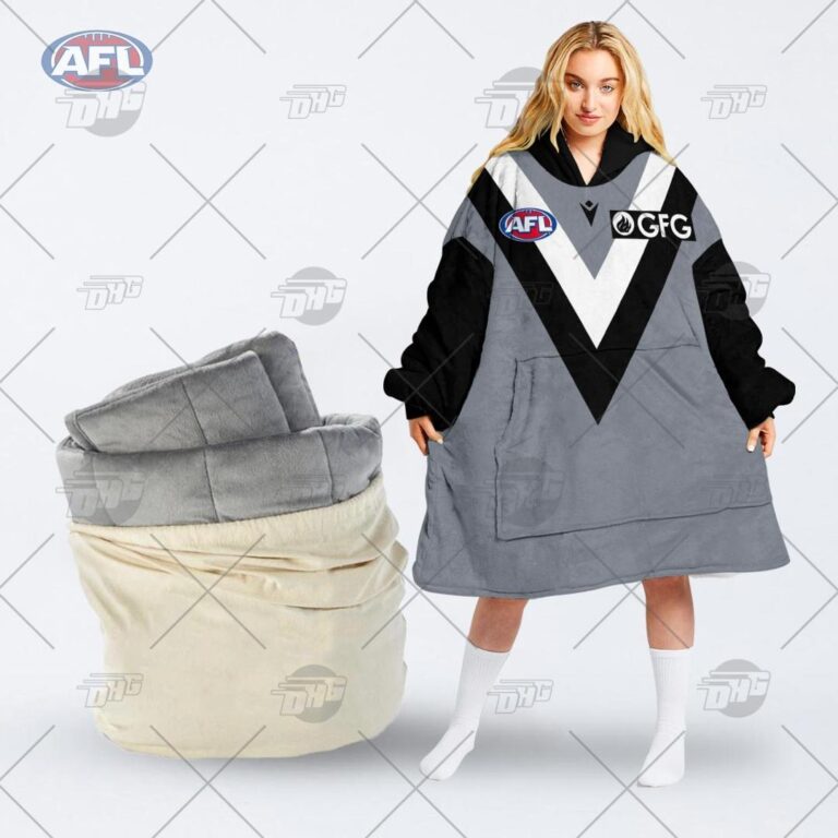 Australian Football League store - Loyal fans of Port Adelaide Football Club's Unisex Oodie,Kid Oodie:vintage Australian Football League suit,uniform,apparel,shirts,merch,hoodie,jackets,shorts,sweatshirt,outfits,clothes