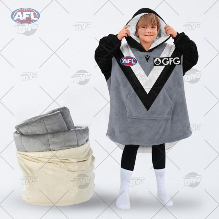 Australian Football League store - Loyal fans of Port Adelaide Football Club's Unisex Oodie,Kid Oodie:vintage Australian Football League suit,uniform,apparel,shirts,merch,hoodie,jackets,shorts,sweatshirt,outfits,clothes