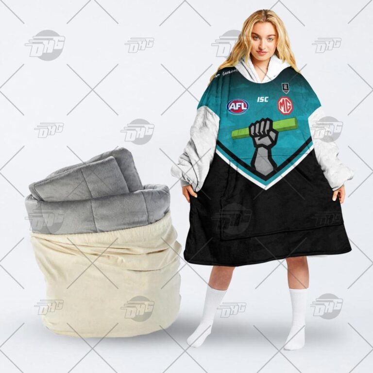 Australian Football League store - Loyal fans of Port Adelaide Football Club's Unisex Oodie,Kid Oodie:vintage Australian Football League suit,uniform,apparel,shirts,merch,hoodie,jackets,shorts,sweatshirt,outfits,clothes